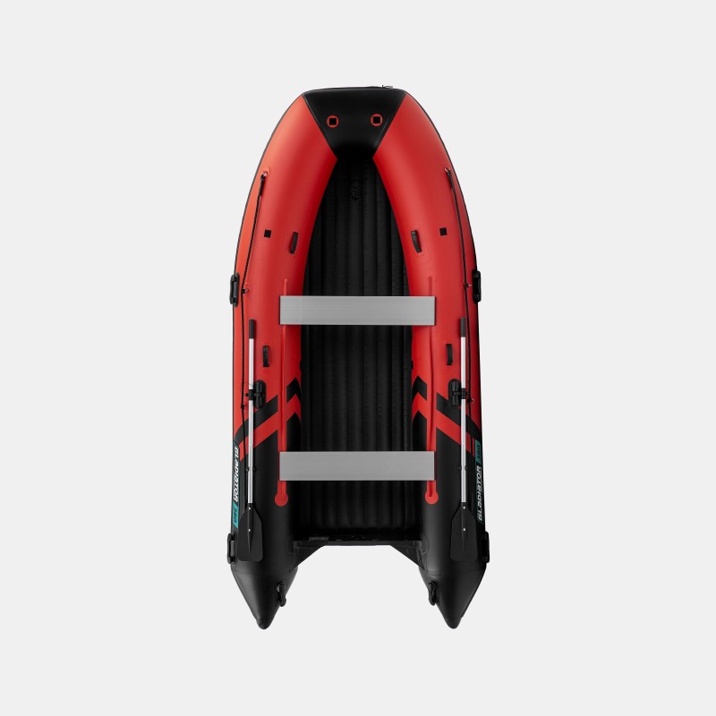 Надувная лодка ПВХ Gladiator Air PRO E380PRO, НДНД, красный/черный