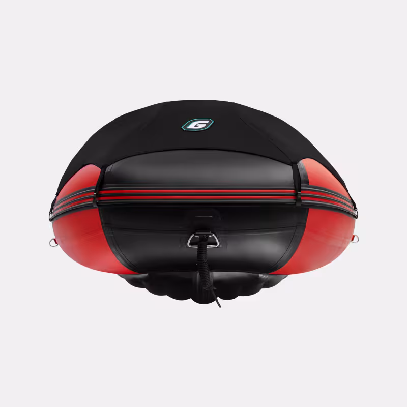 Надувная лодка ПВХ Gladiator Air PRO E380PRO, НДНД, красный/черный
