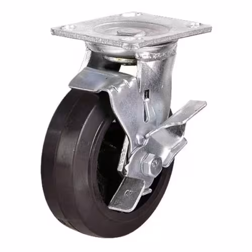 Колесо большегрузное поворотное c тормозом 912125 SCdb125 (125х50 мм, 180 кг) 