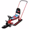 Снегокат с колесами, ручкой и спинкой Nika Kids Тимка Спорт 6 Хоккей, красный/черный