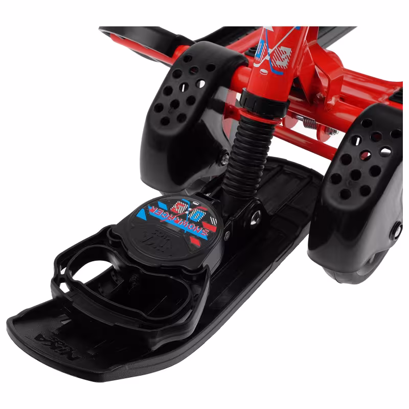 Снегокат с колесами, ручкой и спинкой Nika Kids Тимка Спорт 6 Хоккей, красный/черный