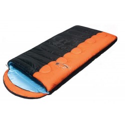Мешок спальный Indiana Camper Plus L-zip 360700042, черный/оранжевый (до -12°С)