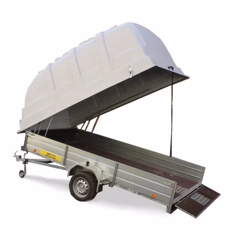 Прицеп бортовой одноосный Вектор ЛАВ 81012А с крышкой