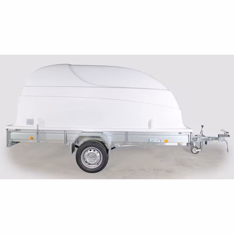 Прицеп бортовой одноосный Вектор ЛАВ 81012А с крышкой