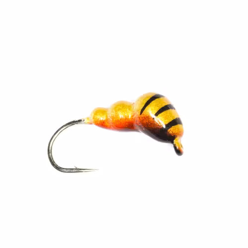 Мормышка вольфрамовая с ушком Муравей (6гр.) оранж.с золотом