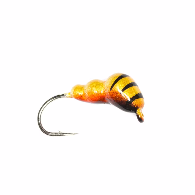 Мормышка вольфрамовая с ушком Муравей (6гр.) оранж.с золотом