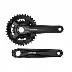 Комплект шатунов Shimano FC-MT210, Acera, 175мм, HLT, 36x22T, черный