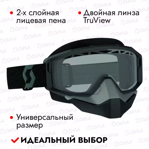 Мотоочки Scott Primal Snow Cross, черный/прозрачный