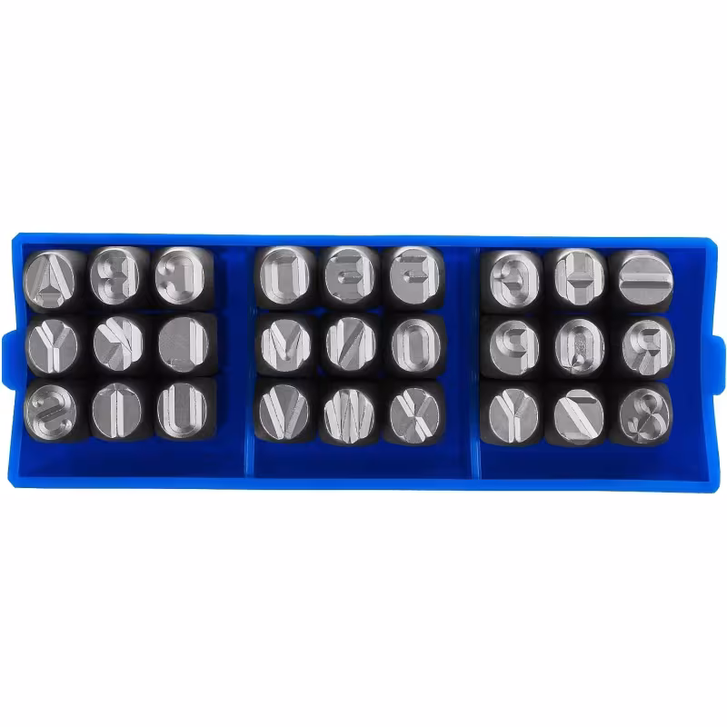 Набор буквенных клейм Зубр Эксперт 21505-08, латинские буквы, 8 мм