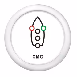 Индикатор включения ходовых огней Kus 510033, белый, 12В, с черной окантовкой 52 мм