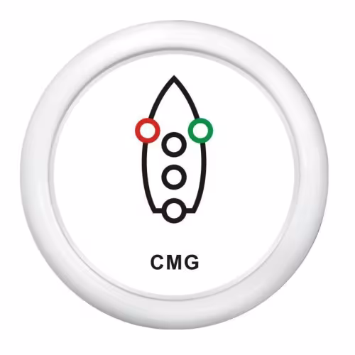 Индикатор включения ходовых огней Kus 510033, белый, 12В, с черной окантовкой 52 мм