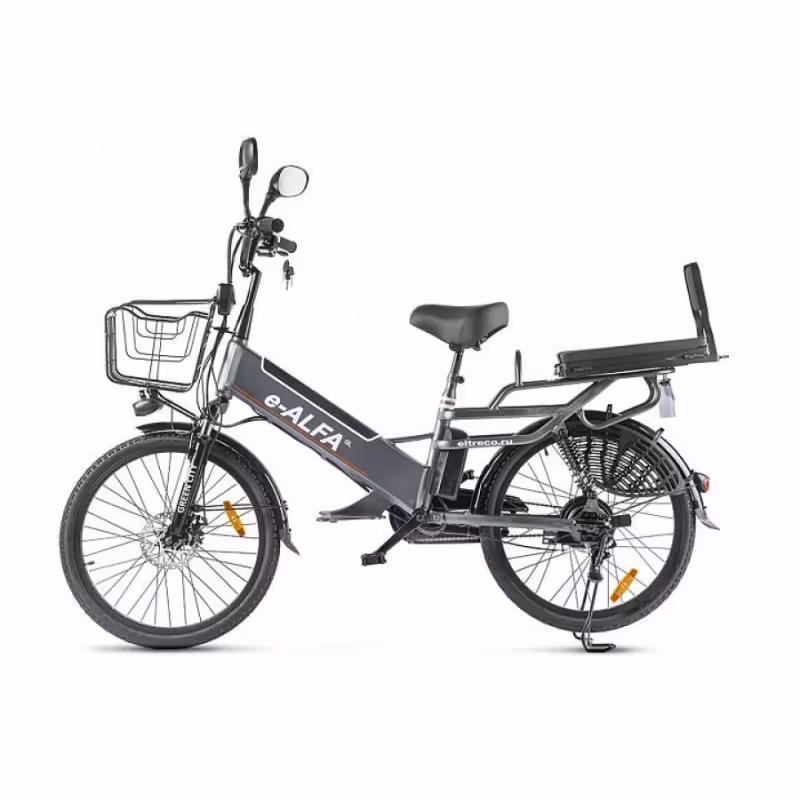 Велогибрид Eltreco e-ALFA GL GREEN CITY Черный