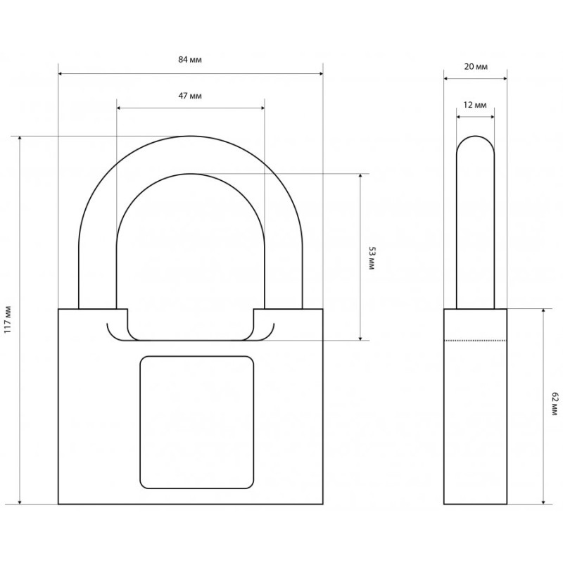 Замок навесной Стандарт ВС-1,03С