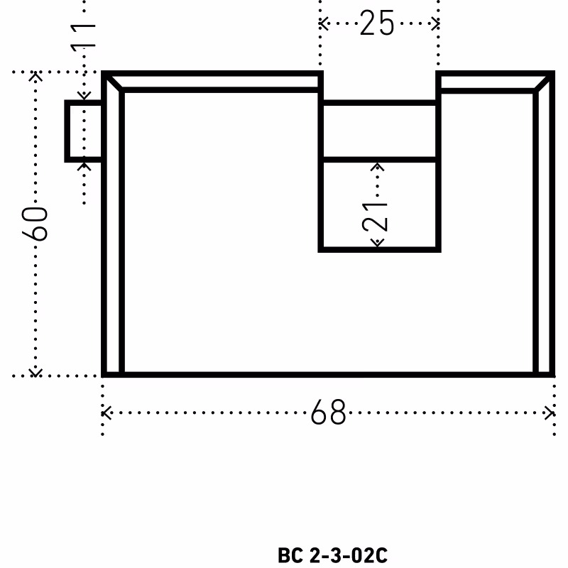 Замок навесной Стандарт ВС2-3-02с