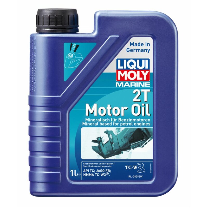 Масло моторное минеральное для 2Т лодочных моторов Liqui Moly Marine 2T Motor Oil, 1л