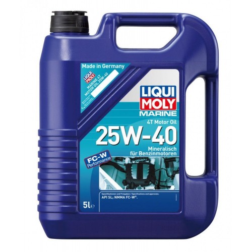 Масло моторное минеральное Liqui Moly Marine 4T Motor Oil 25W40, 5 л