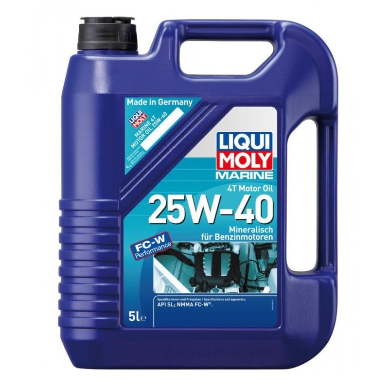 Масло моторное минеральное Liqui Moly Marine 4T Motor Oil 25W40, 5 л