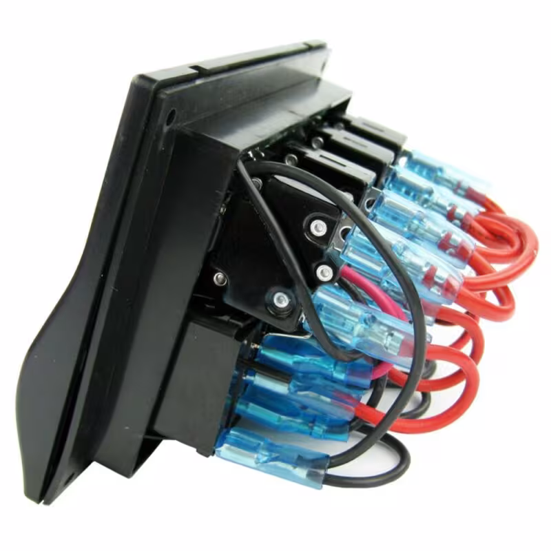 Панель бортового питания 4 Gang Switch Panel, 4 переключателя, 310081, черный