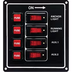 Панель бортового питания 310035, 4 переключателя