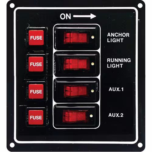 Панель бортового питания 310035, 4 переключателя