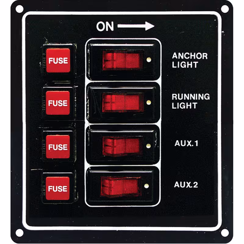 Панель бортового питания 310035, 4 переключателя