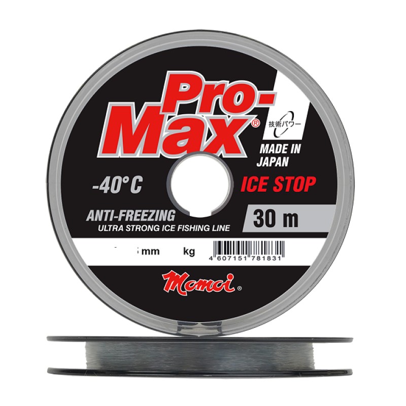 Леска монофильная Momoi Pro-Max Ice Stop 0.167 мм, 3.3 кг, 30 м