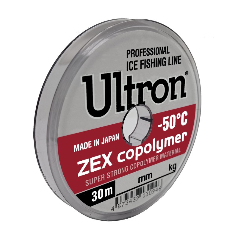 Леска монофильная Ultron Zex Copolymer 0.10 мм, 1.6 кг, 30 м