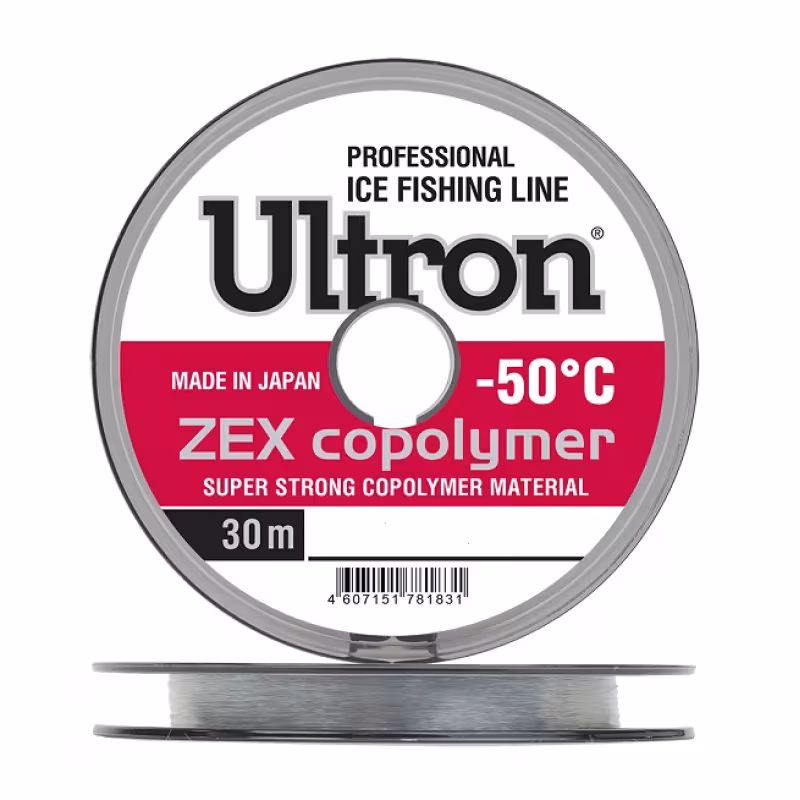 Леска монофильная Ultron Zex Copolymer 0.14 мм, 2.5 кг, 30 м