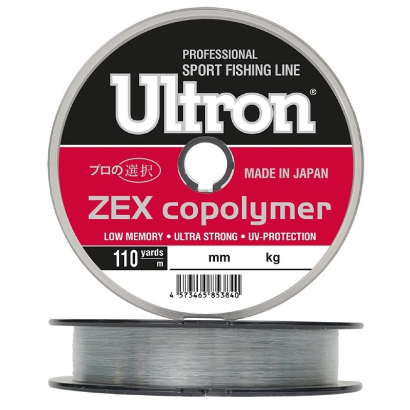 Леска монофильная Ultron Zex Copolymer 0.20 мм, 3.0 кг, 5.2 м  