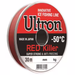 Леска монофильная Ultron Red Killer 0.11 мм, 1.5 кг, 30 м