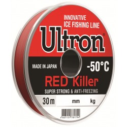 Леска монофильная Ultron Red Killer 0.11 мм, 1.5 кг, 30 м
