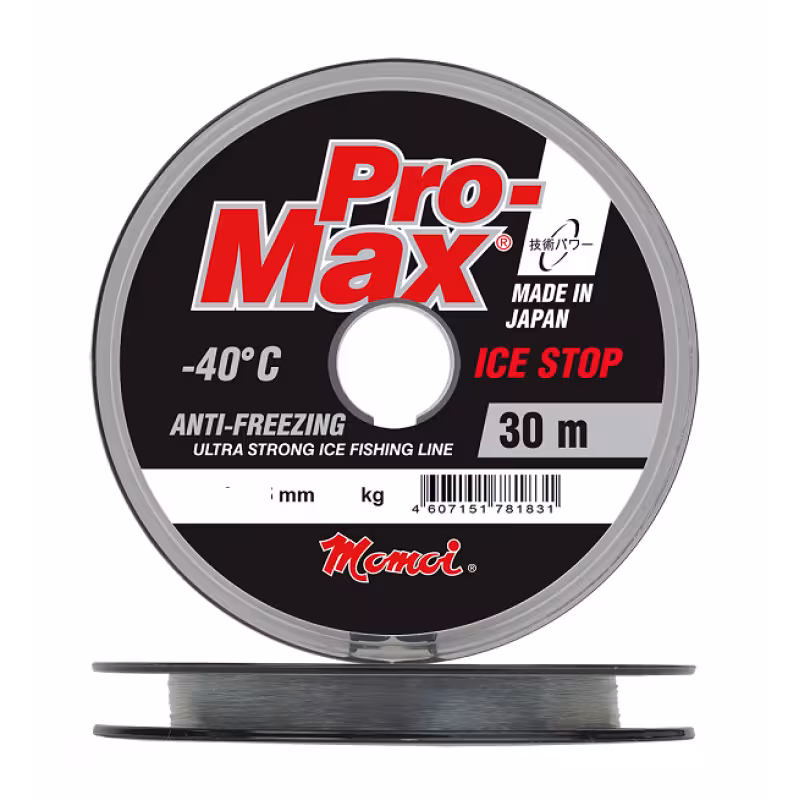 Леска монофильная Momoi Pro-Max Ice Stop 0.128 мм, 1.8 кг, 30 м