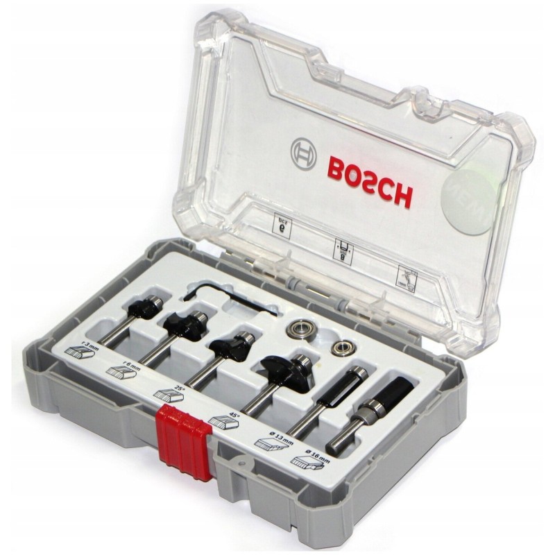 Набор фрез кромочных Bosch 2607017469, 6 шт