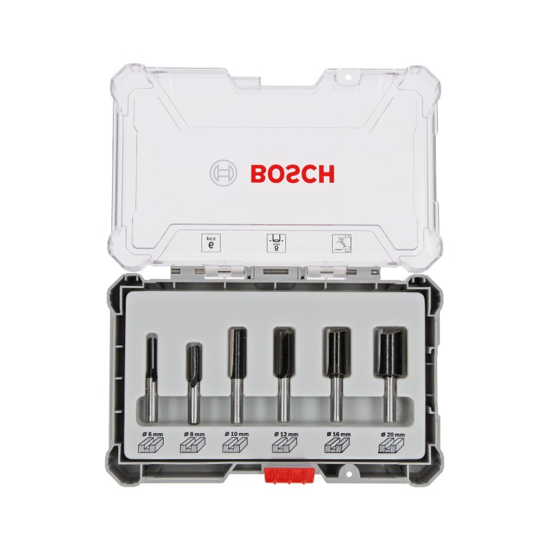 Набор фрез прямых Bosch 2607017466, 6 шт