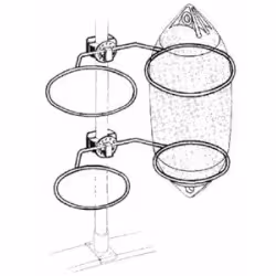 Держатель для одного кранца Osculati 10238045, 150 мм