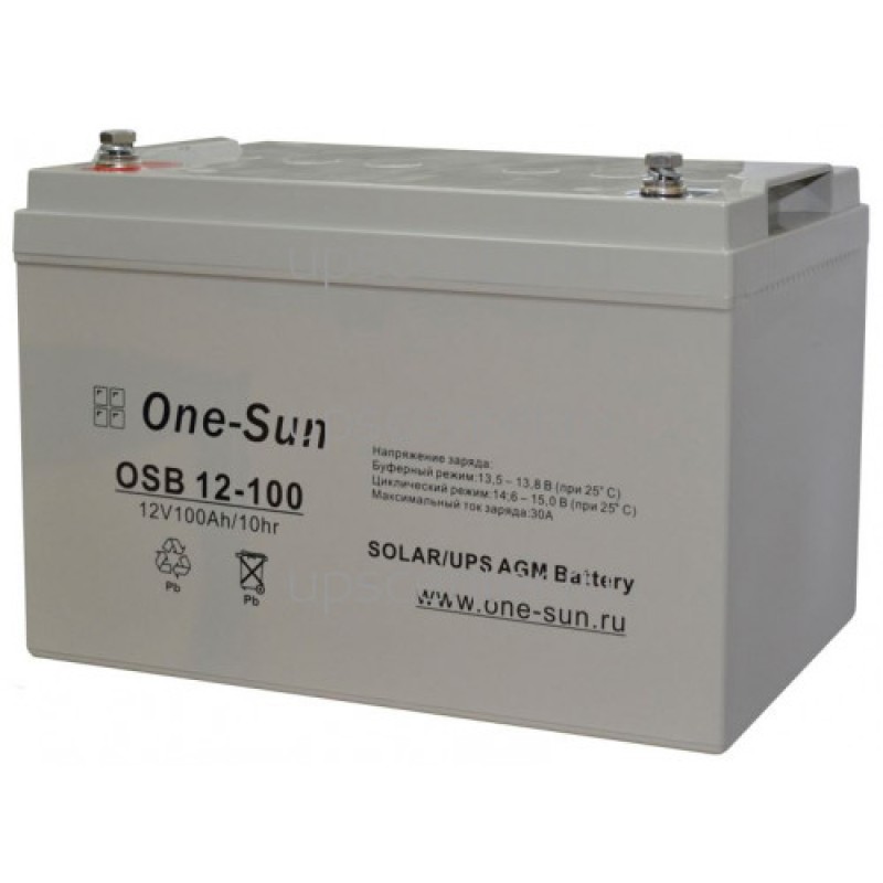 Аккумулятор Sunways AGM OSB 100Ah, 12V