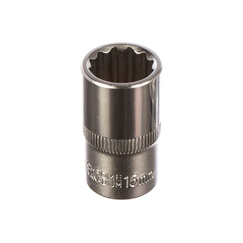 Головка торцевая Эврика ER-91308-12, 12-гранная, 15 мм, 1/2"