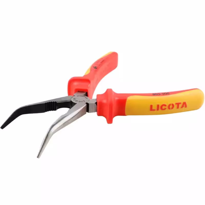 Длинногубцы загнутые Licota APT-37003B 1000V, 200 мм