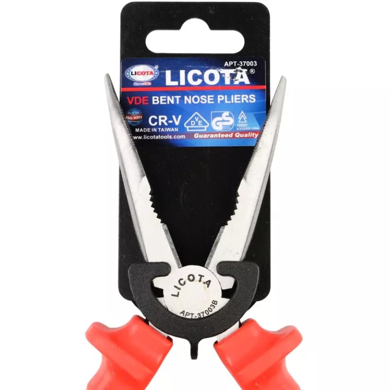 Длинногубцы загнутые Licota APT-37003B 1000V, 200 мм