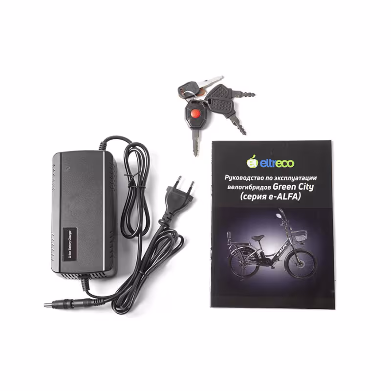 Велогибрид Eltreco GREEN CITY e-ALFA new 2151, черный