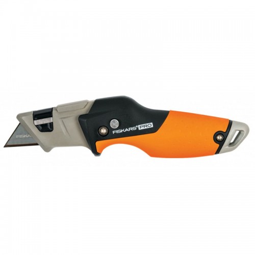 Нож строительный складной со сменным лезвием Fiskars СarbonMax 