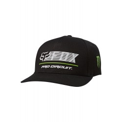 Кепка-бейсболка Fox Pro Circuit Flexfit Hat, черный, размер L-XL