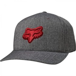 Кепка-бейсболка Fox Transposition Flexfit Hat, черный/красный, размер L-XL
