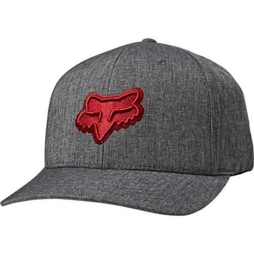 Кепка-бейсболка Fox Transposition Flexfit Hat, черный/красный, размер L-XL