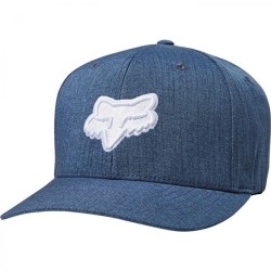 Кепка-бейсболка Fox Transposition Flexfit Hat Blue Steel, синий, размер S-M