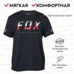 Футболка мужская Fox End Of The Line SS Tee, ткань Drirelease, чёрный, размер M 