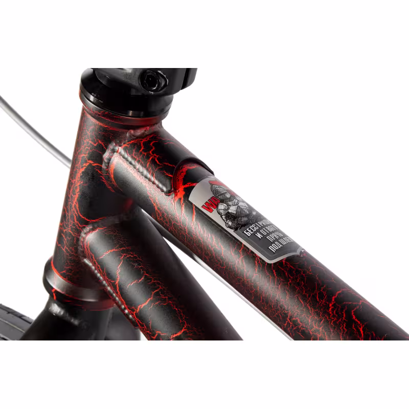 Велосипед BMX подростковый TECH TEAM GRASSHOPPER BMX 20, рост 20,5, 1 скорость, красный/серый