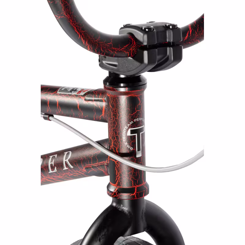 Велосипед BMX подростковый TECH TEAM GRASSHOPPER BMX 20, рост 20,5, 1 скорость, красный/серый