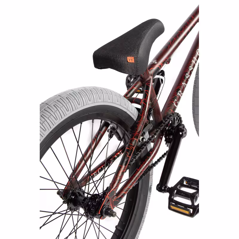 Велосипед BMX подростковый TECH TEAM GRASSHOPPER BMX 20, рост 20,5, 1 скорость, красный/серый