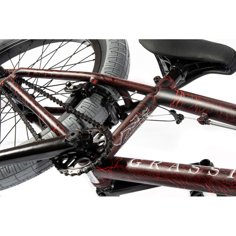 Велосипед BMX подростковый TECH TEAM GRASSHOPPER BMX 20, рост 20,5, 1 скорость, красный/серый